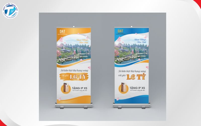 Lựa chọn kích thước standee cuốn phù hợp